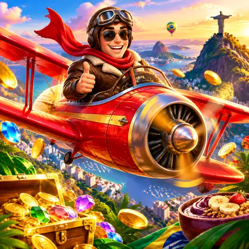 Cartão do jogo Aviator com o avião subindo e o multiplicador na tela