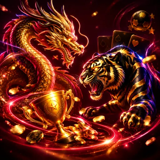 Mesa de Dragon Tiger com duas cartas únicas viradas para cima