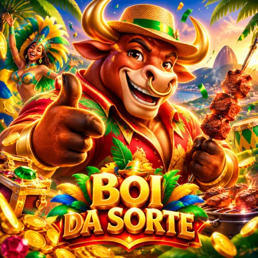 Cartão do caça-níquel Fortune Ox com o boi dourado nos rolos