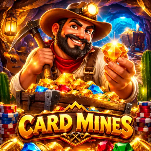 Cartão do jogo Mines com grade de campos e minas escondidas