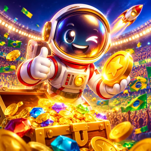 Cartão do jogo Spaceman com astronauta e curva de multiplicador